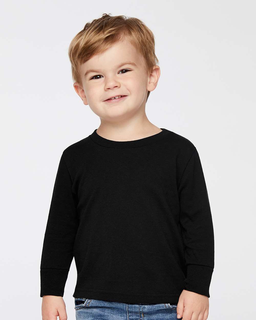 RADYAN® Toddler Cotton Jersey Crewneck Long Sleeve T-Shirt