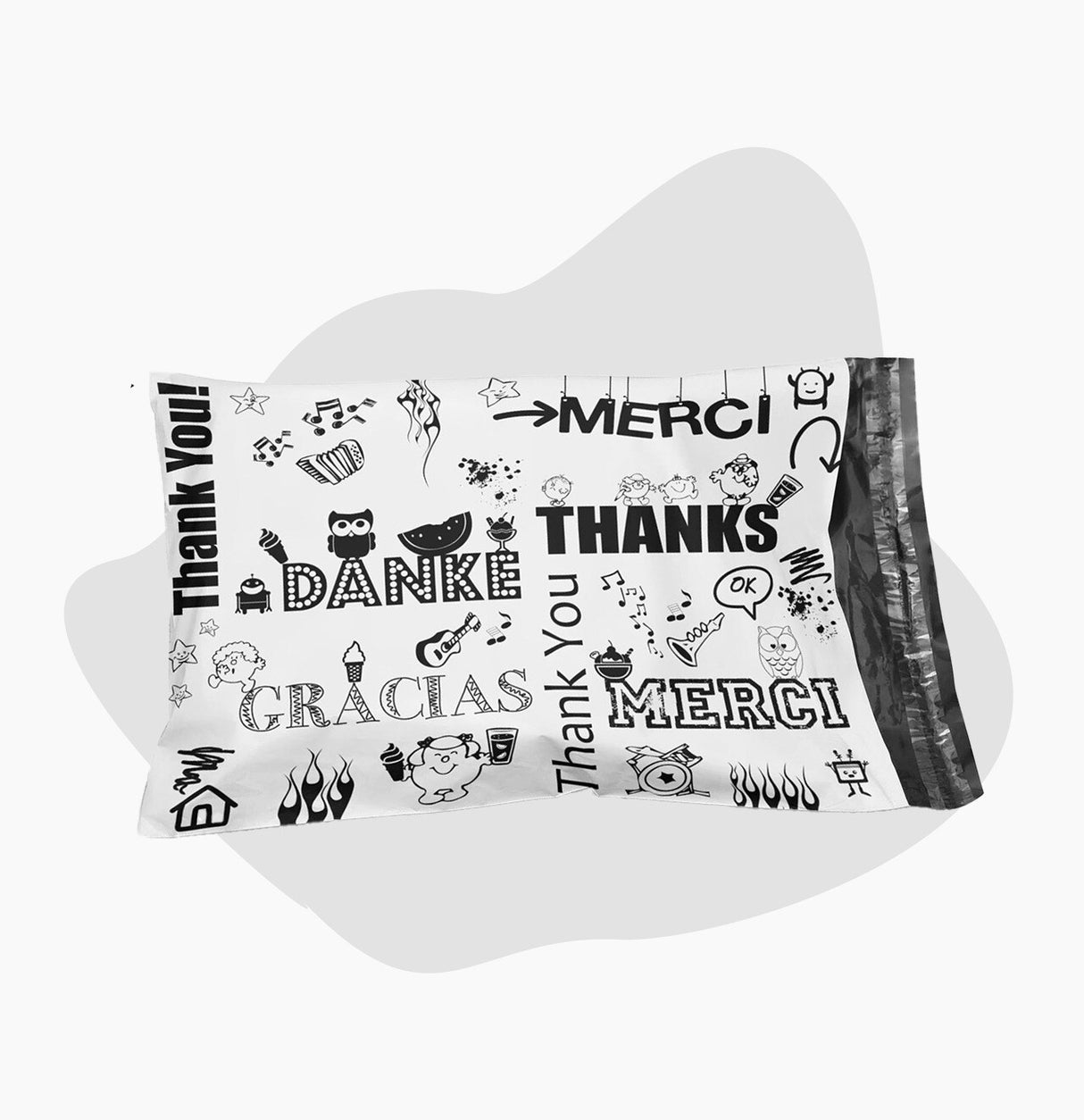 Glossy Design Poly Mailer Envelopes 10" x 13" Multi design, Weight 0.25 to 1 Ib