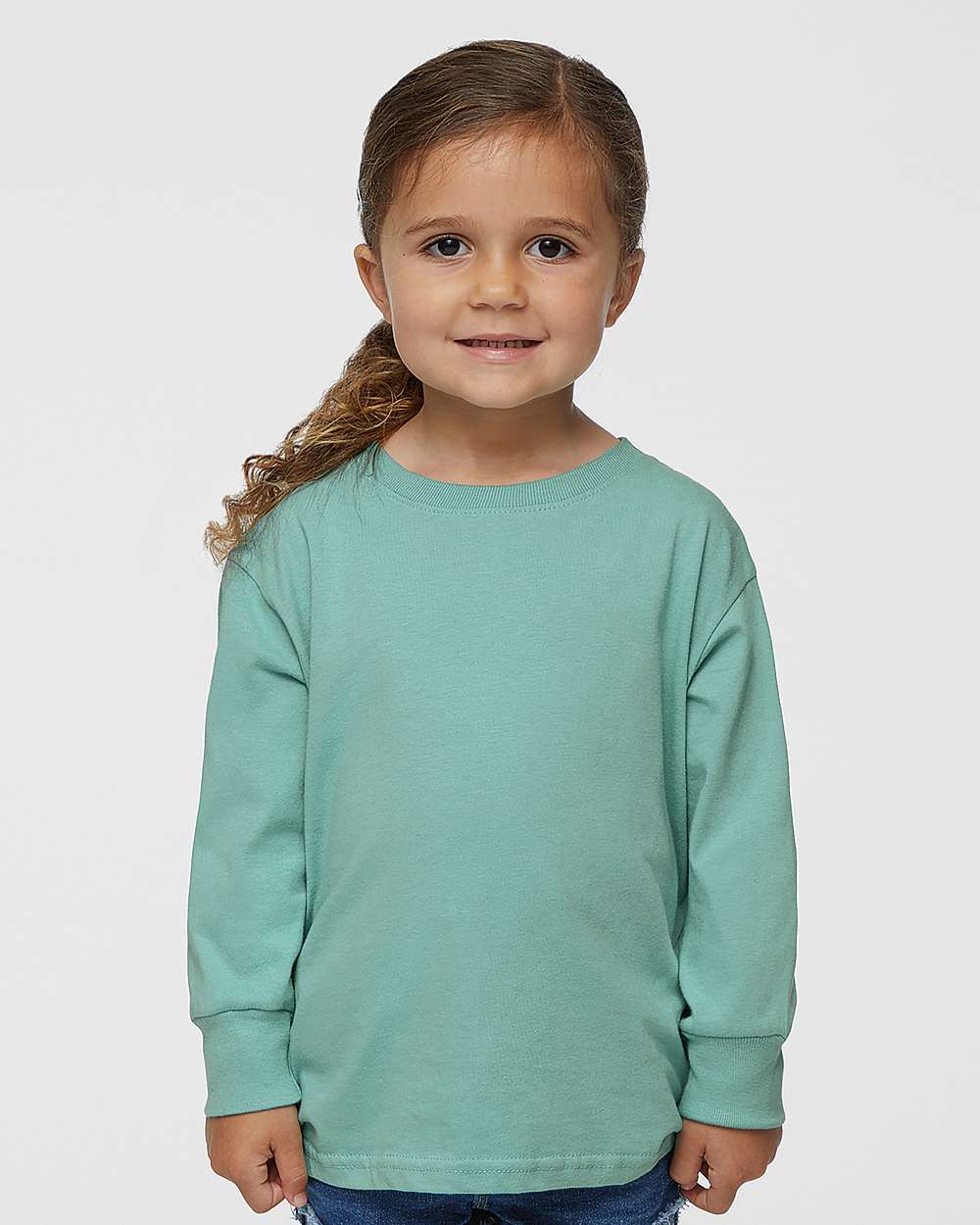 RADYAN® Toddler Fine Jersey Crewneck Long Sleeve Tee - 3302
