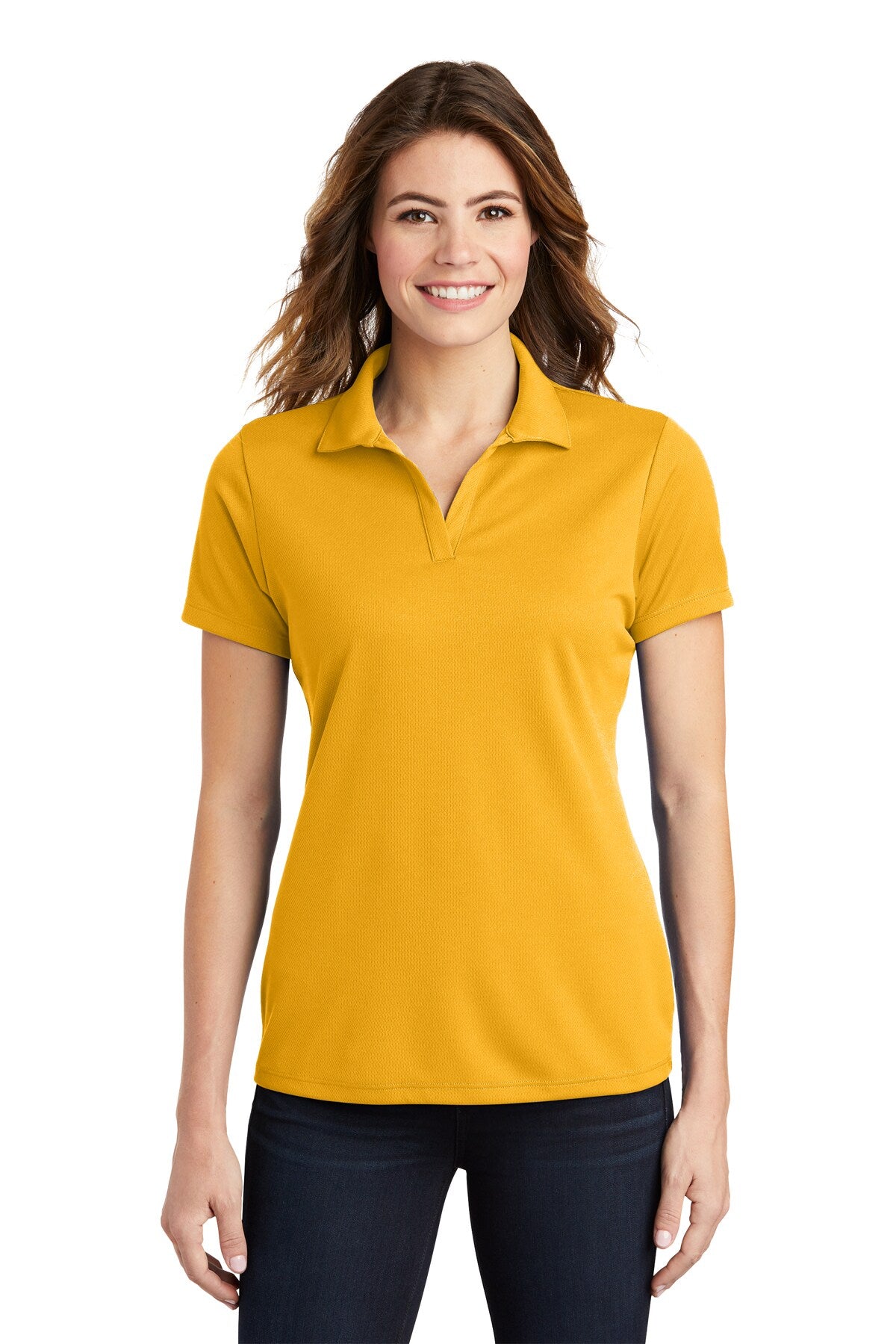 Sport-Tek® Women's Posi Charge Racer Collared Short Sleeve Mesh Polo