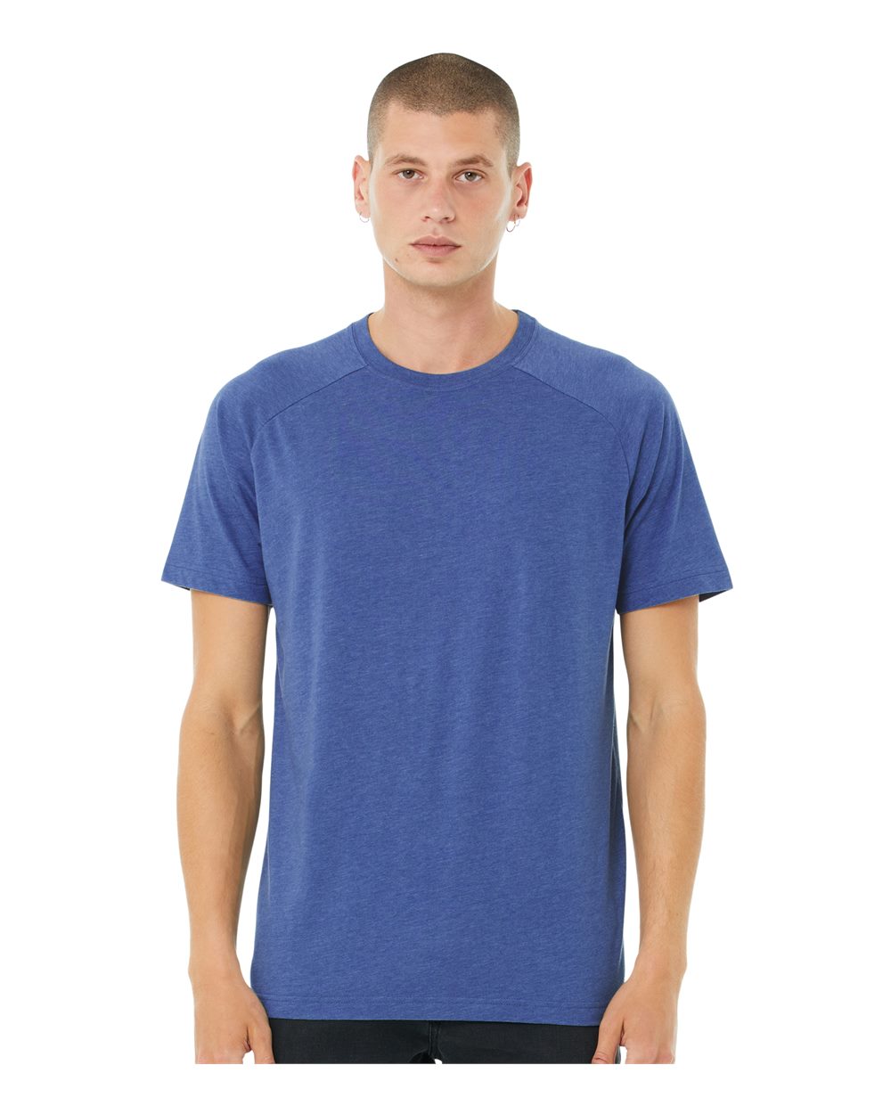 BELLA + CANVAS® Crewneck Short Sleeve Heather CVC Raglan Tee