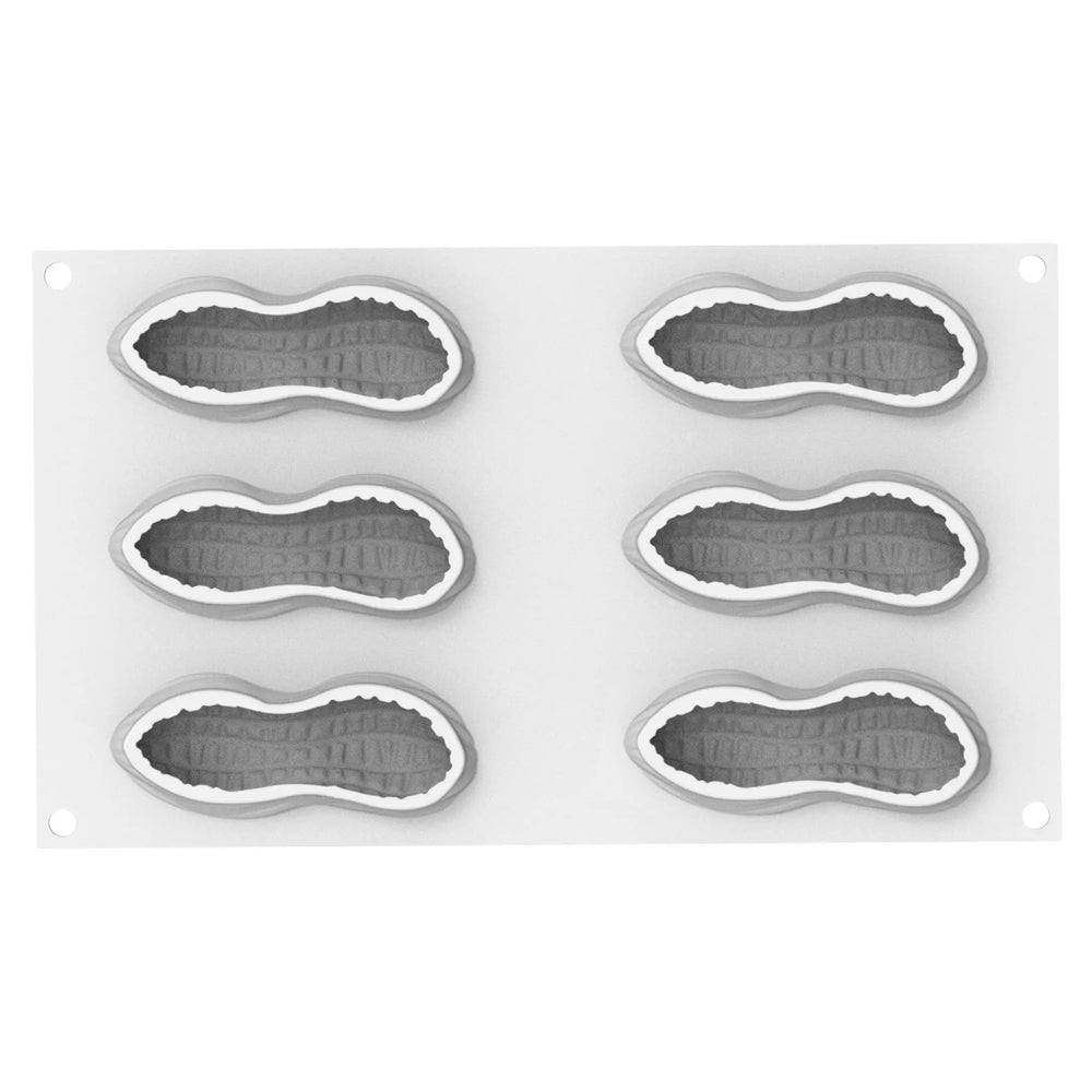 Silikomart ARACHIDE 100 Silicone Peanut Mold, 6 Cavities