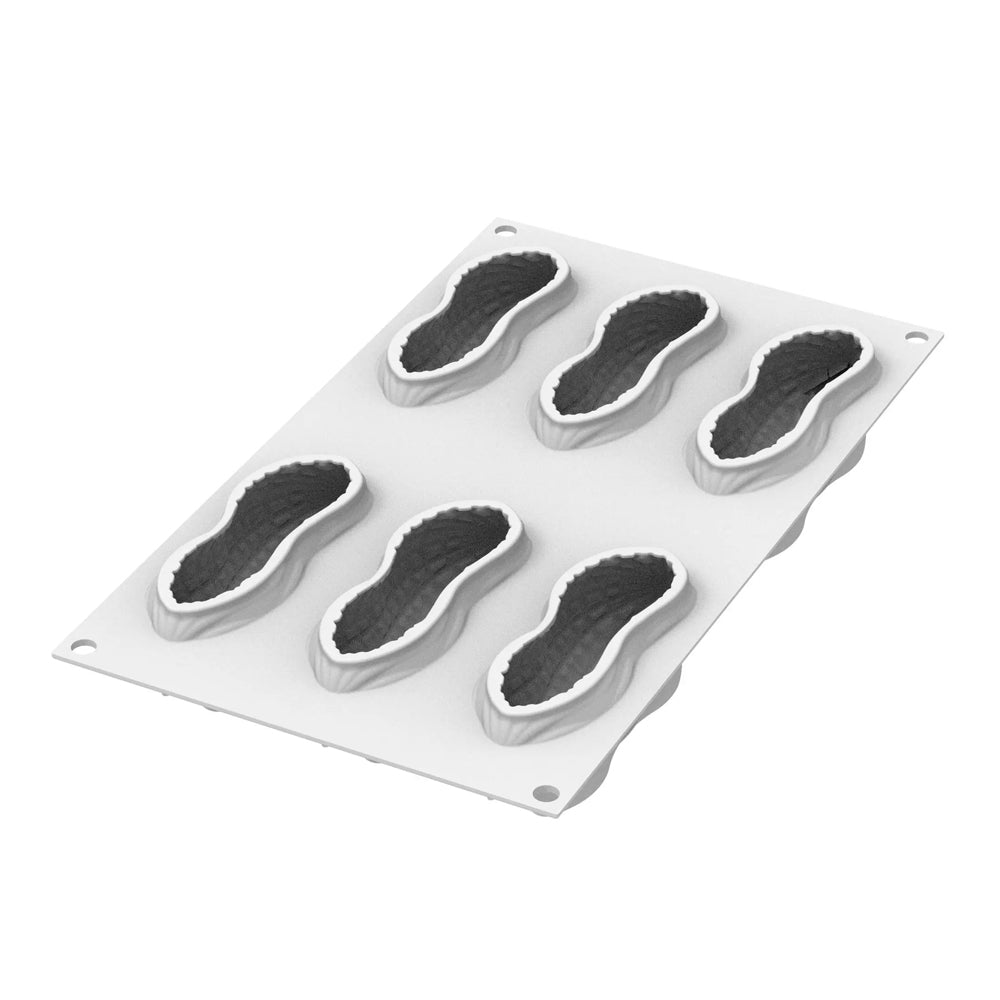 Silikomart ARACHIDE 100 Silicone Peanut Mold, 6 Cavities