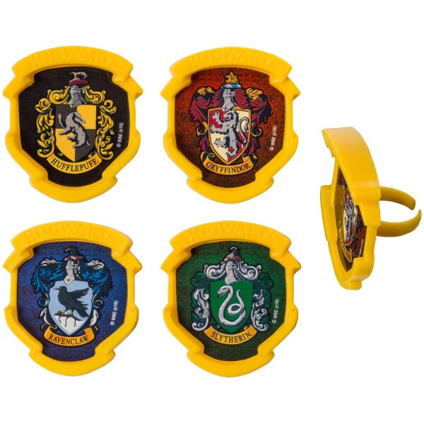 HARRY POTTER HOGWARTS Houses Cupcake Cake Decorating Rings 12 set