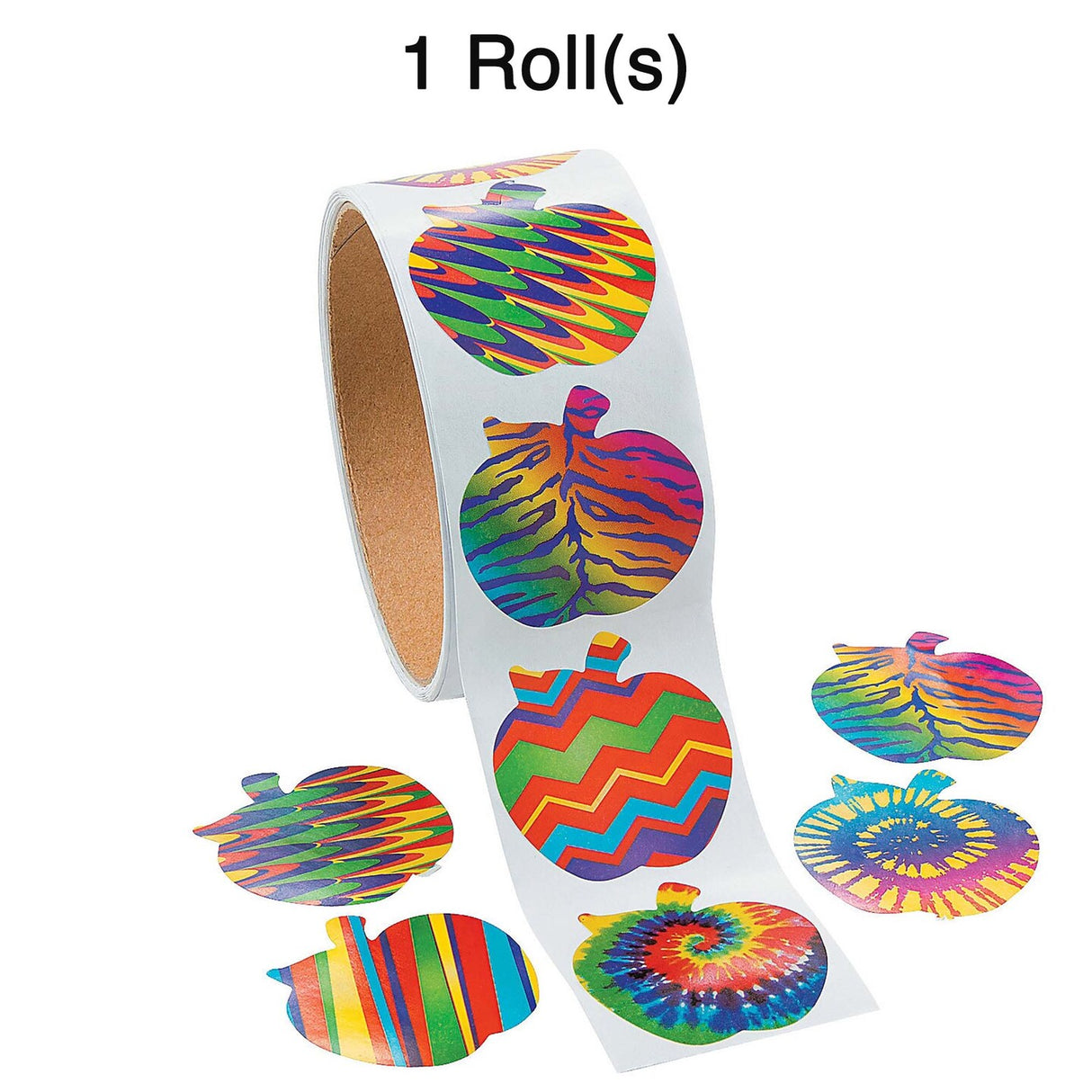 Funky Apple Sticker Roll 100 Pc.