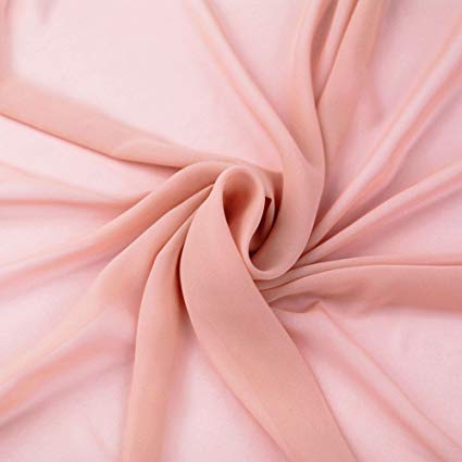 Stretch Chiffon Polyester Spandex Fabric - 2-Way Stretch, 60" Width (1 Yard)