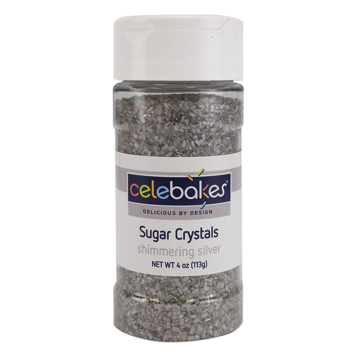 Celebakes Shimmering Silver Jimmies 3 oz.