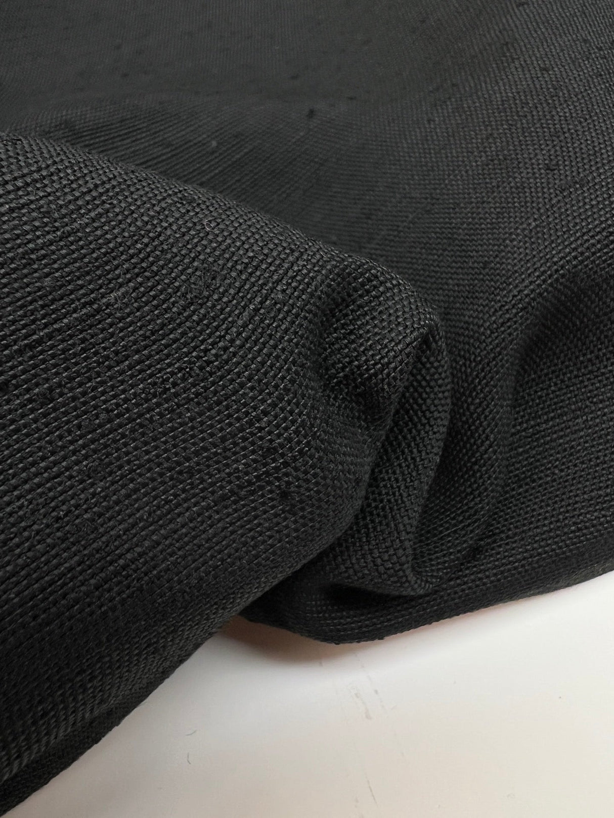 Linen Acetate Dress Fabric Black