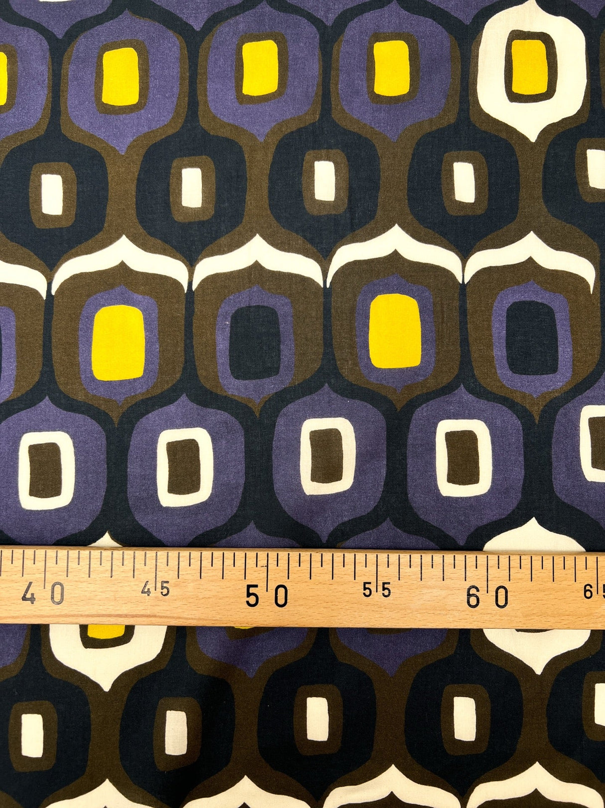 Cotton Batiste Printed Blue Geometric