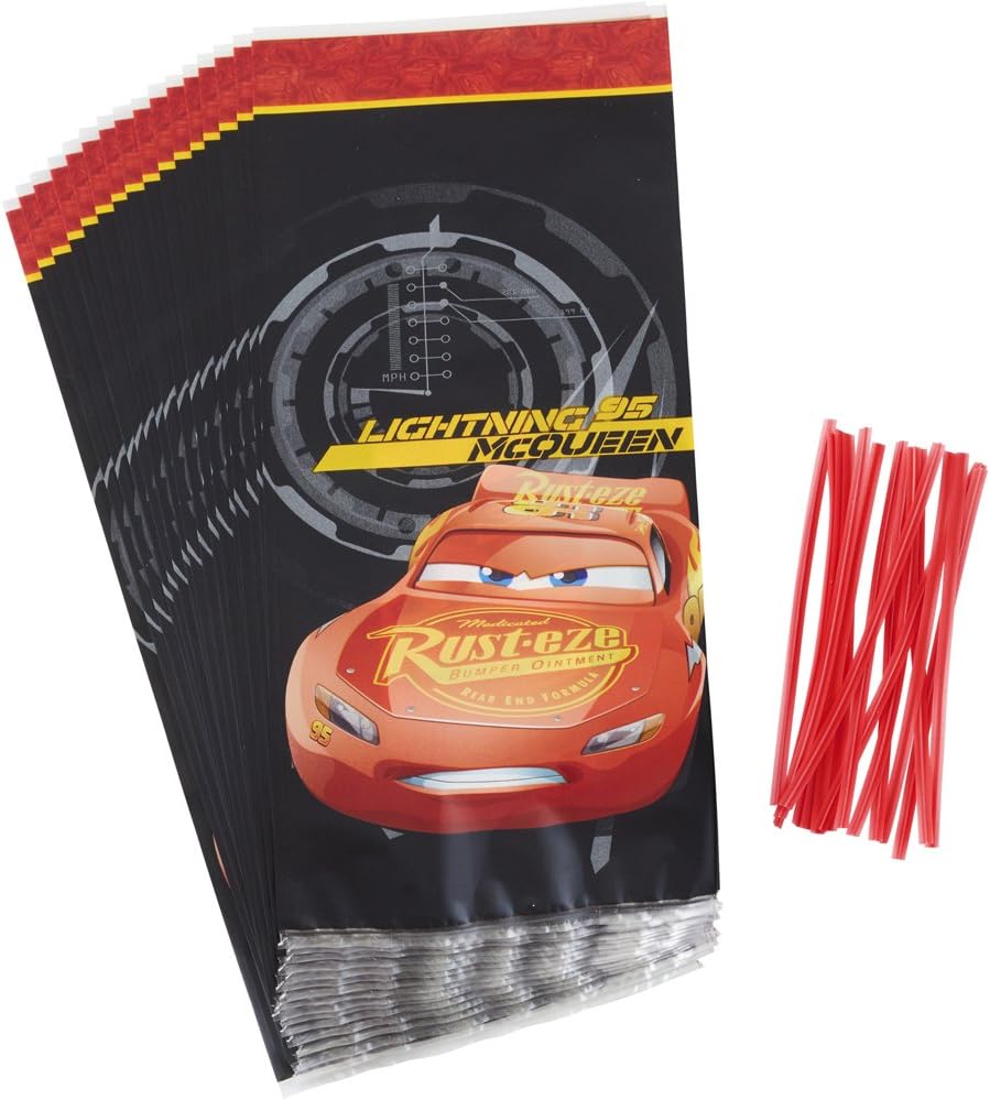 Wilton Disney Pixar Cars 3 Treat bags gifts 16 count with ties
