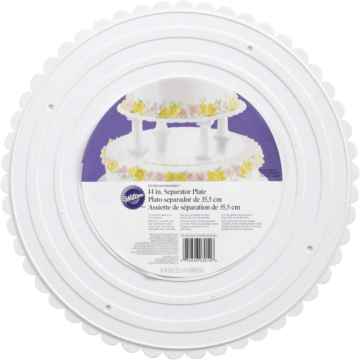 Wilton 14 Inch Scalloped Edged Round Separator Plates