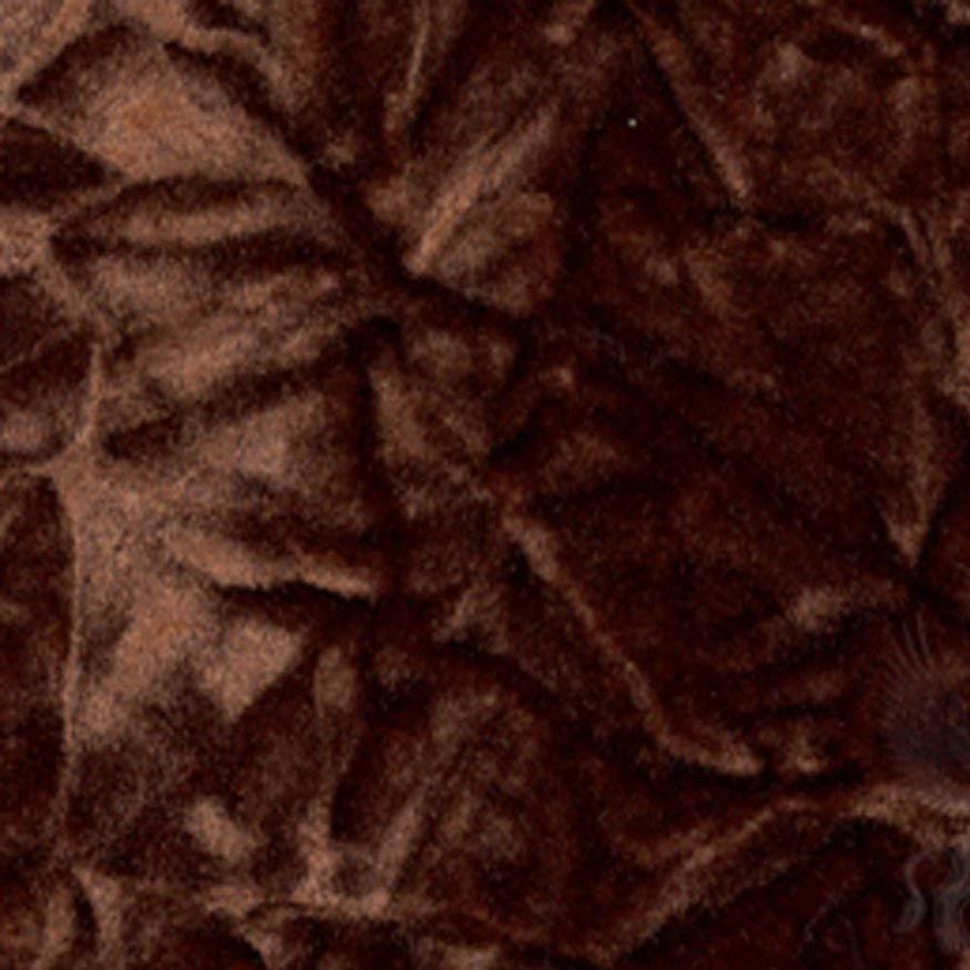 Chocolate Flocking Crushed Velvet Upholstery Fabric,