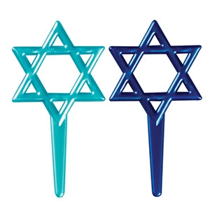 Star of David Cupcake Picks - 6 Pack