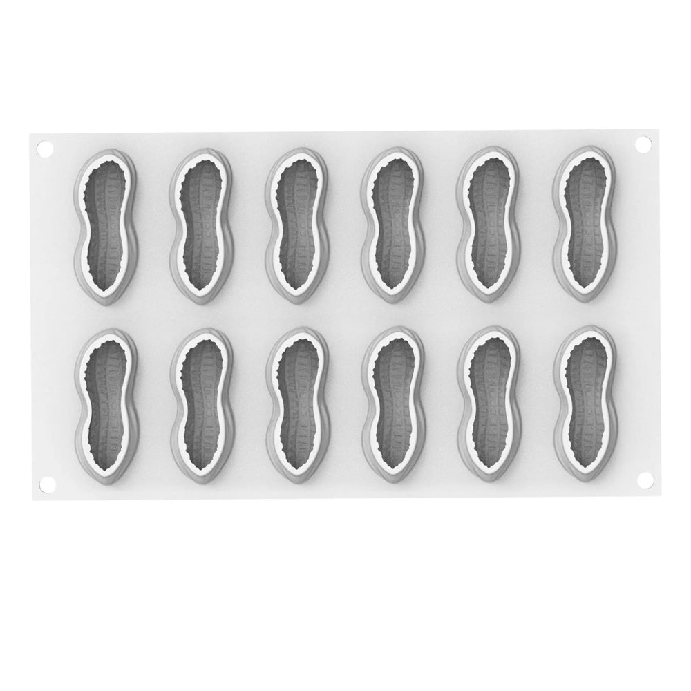 Silikomart ARACHIDE 30 Silicone Peanut Mold, 12 Cavities