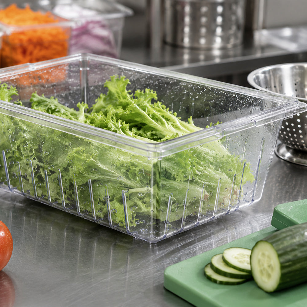 Winco Clear Polycarbonate Colander, 8" Deep