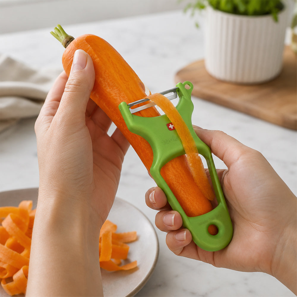 Toolswiss Classinox Green Vegetable Peeler