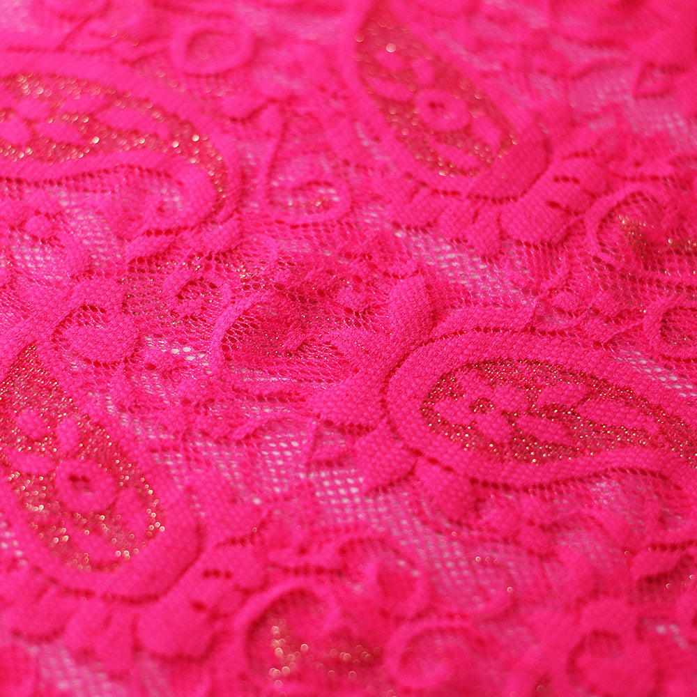 Passion Paisley Nylon Spandex Fabric - Assorted Colors, Paisley Lace, 58/60" Width (1 Yard)