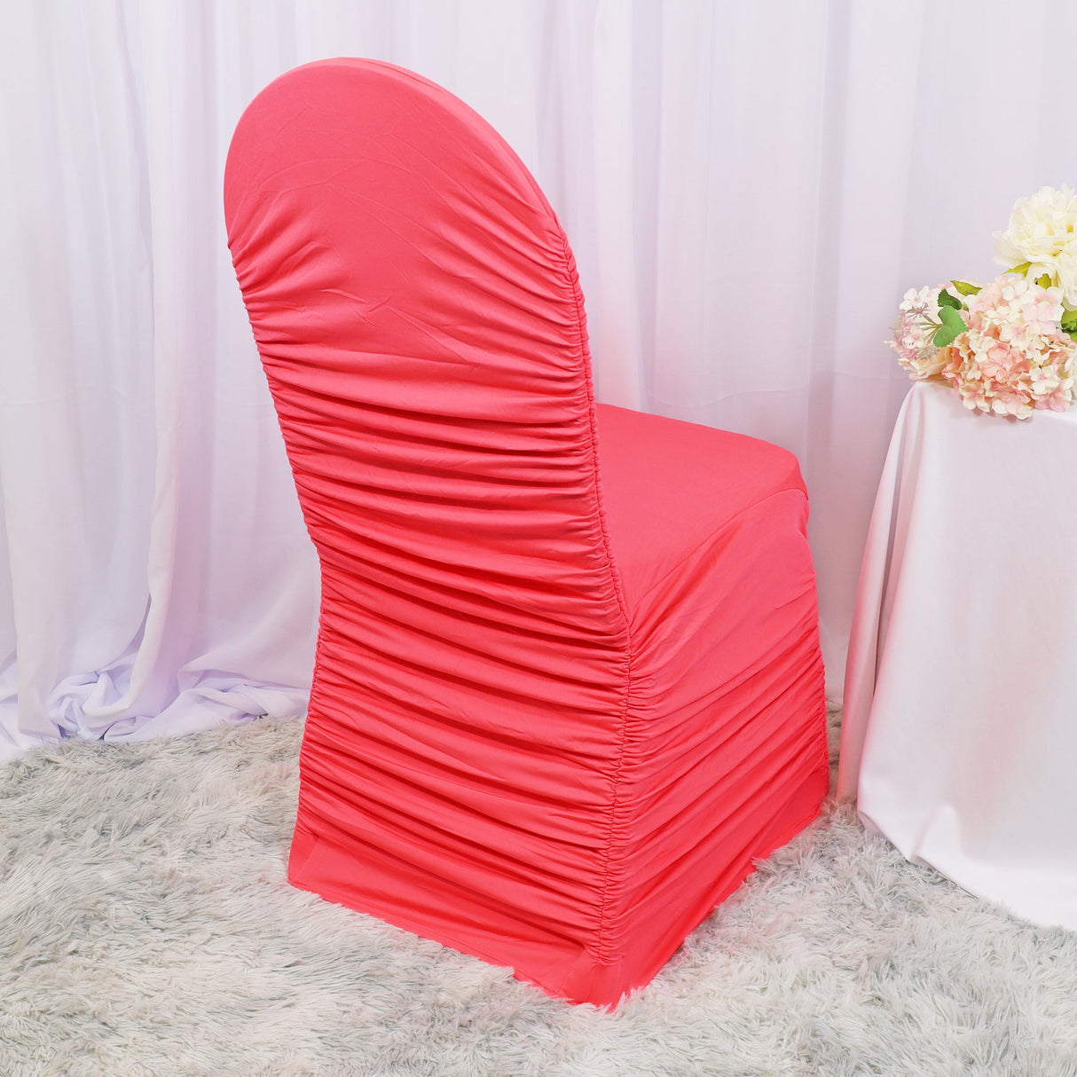 Spandex Banquet Chair Cover Coral