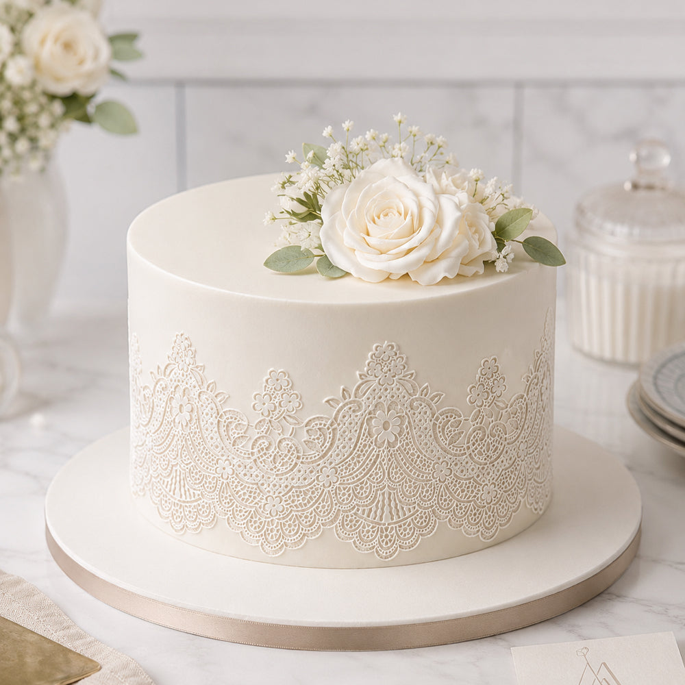Angela Morrison Bridal Rosette Veil Stencil