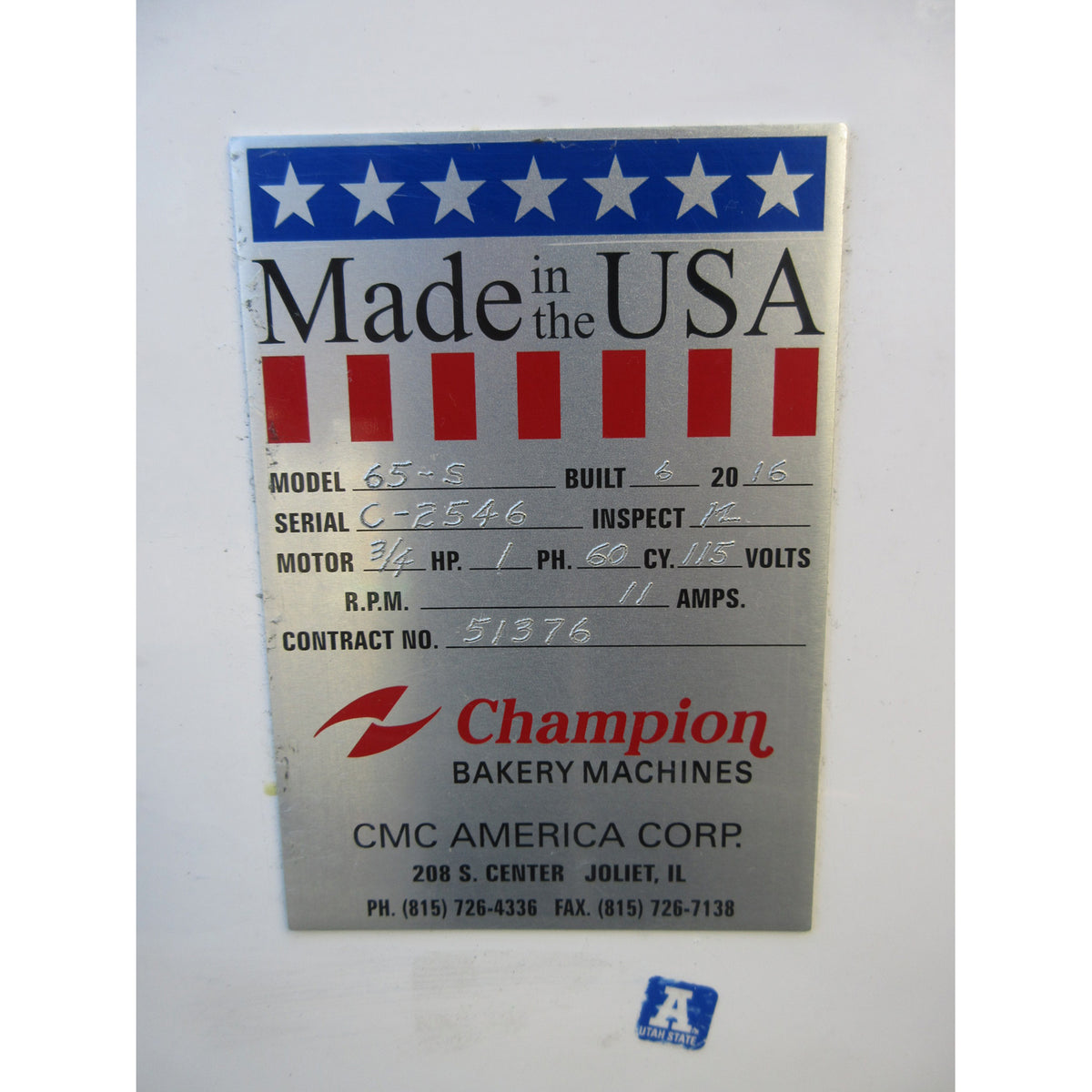 Champion 65-S Wire-Cut Cookie Depositor, Used Excellent Condition
