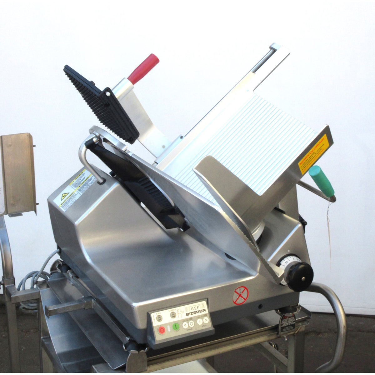 Bizerba GSP HD Automatic Meat Slicer On Transport Cart, Used Excellent Condition