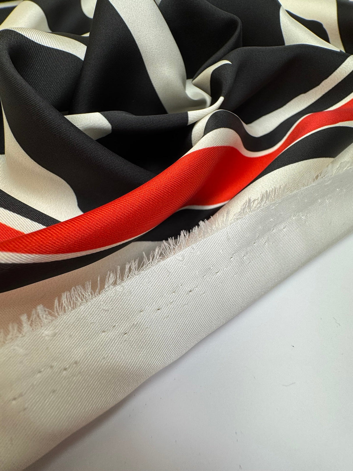 Polyester Sateen Printed Red Multicolour
