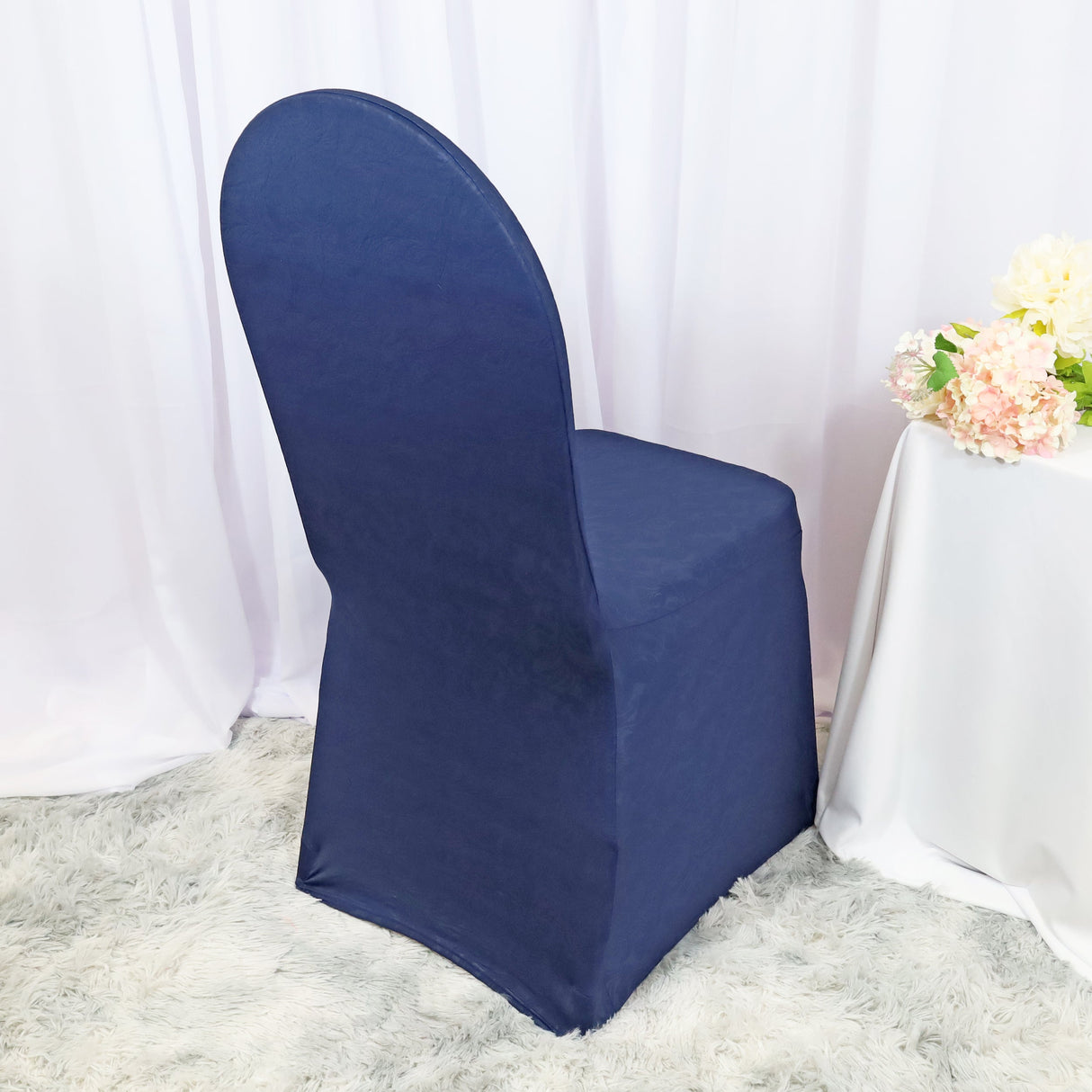 Spandex Banquet Chair Cover Navy Blue