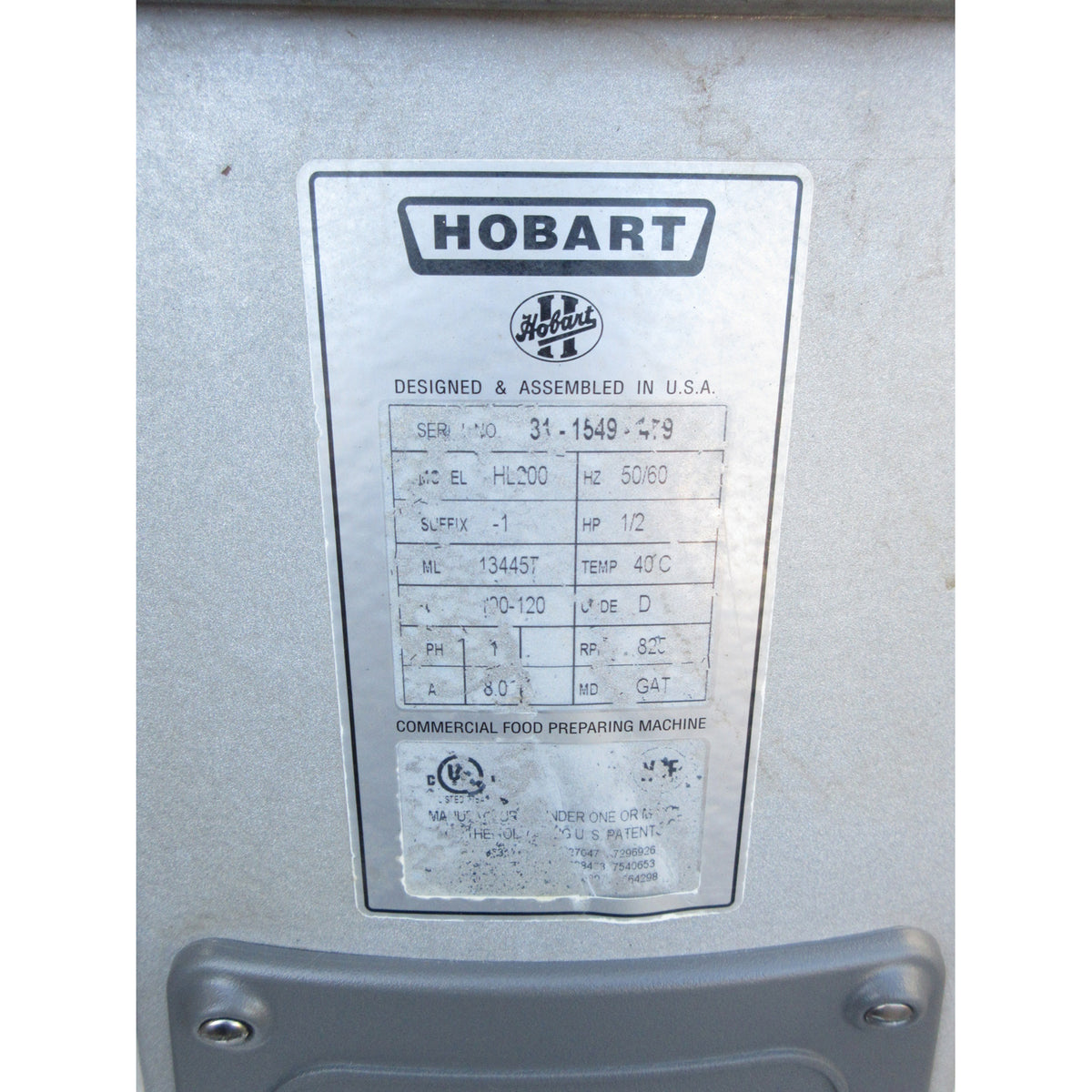 Hobart HL200 20 Qt Legacy Mixer On Mobile Stand, Used Excellent Condition