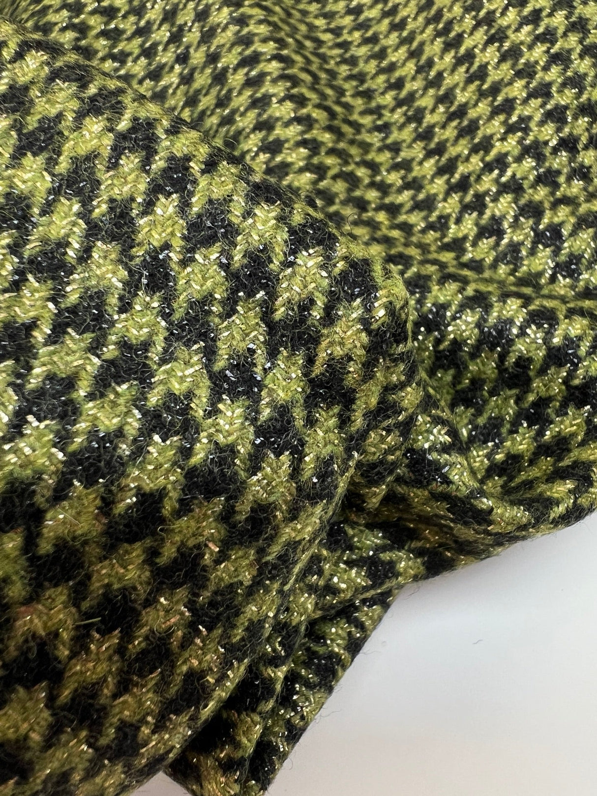 Wool Houndstooth Tweed Suit Fabric