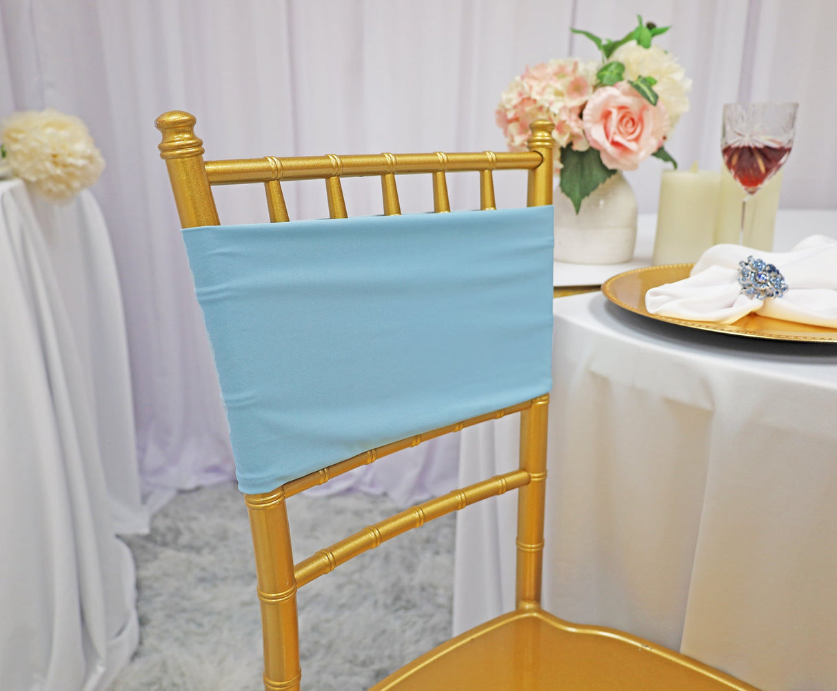 Spandex Chair Band Sample 7x13 Baby Blue