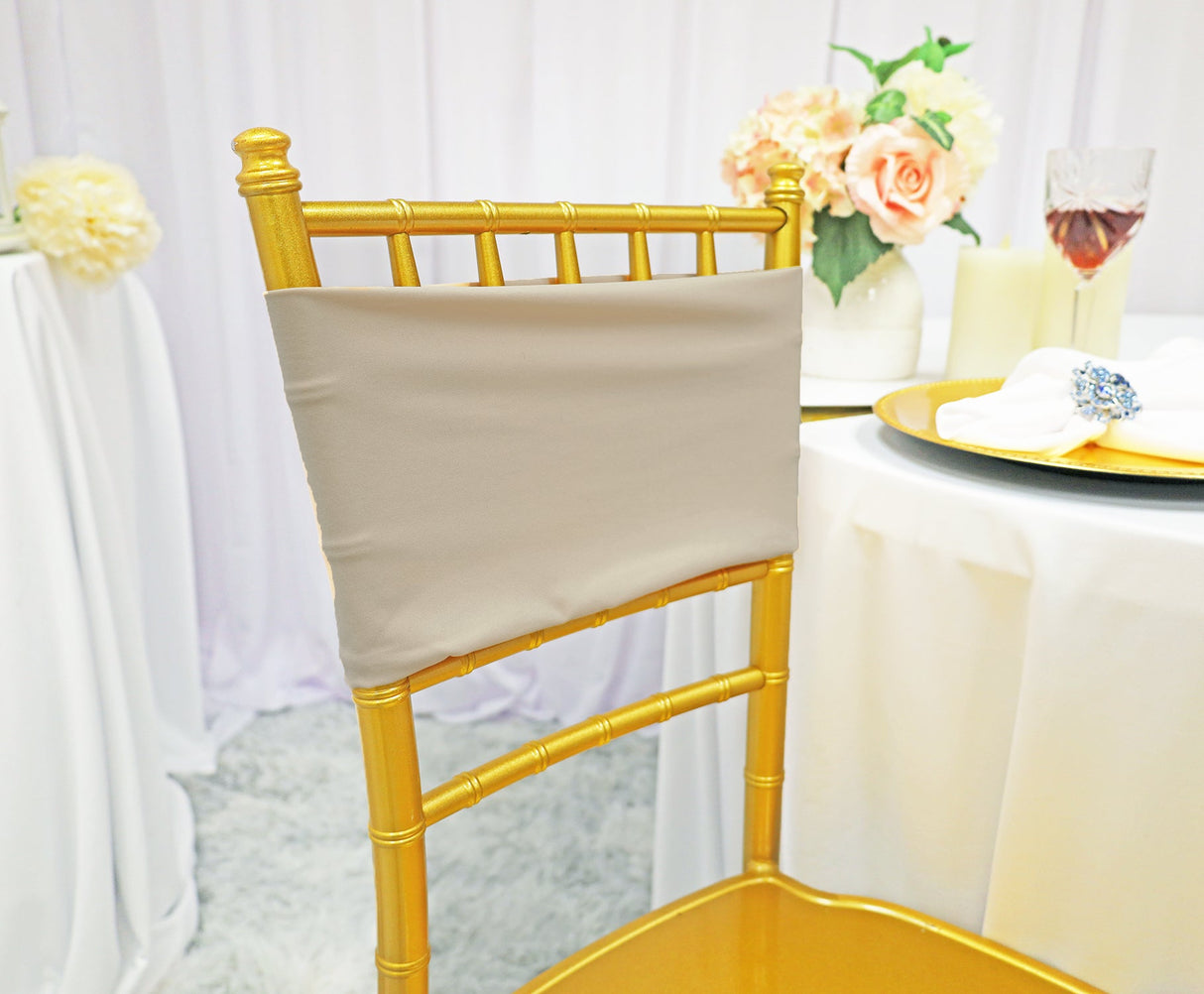 Spandex Chair Bands Sample Champagne