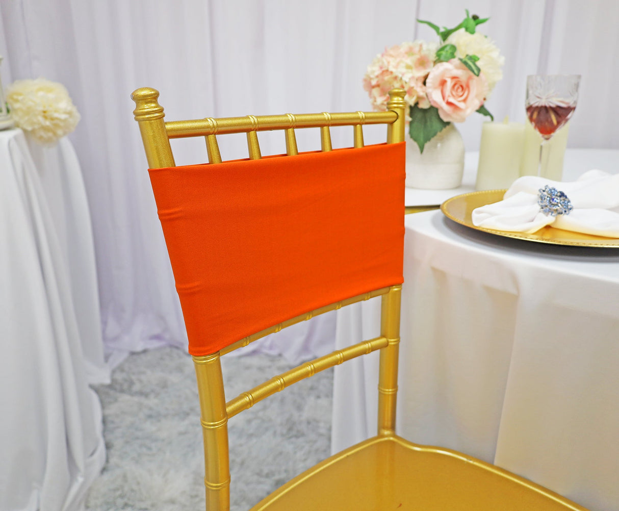 Spandex Chair Bands Orange Sample