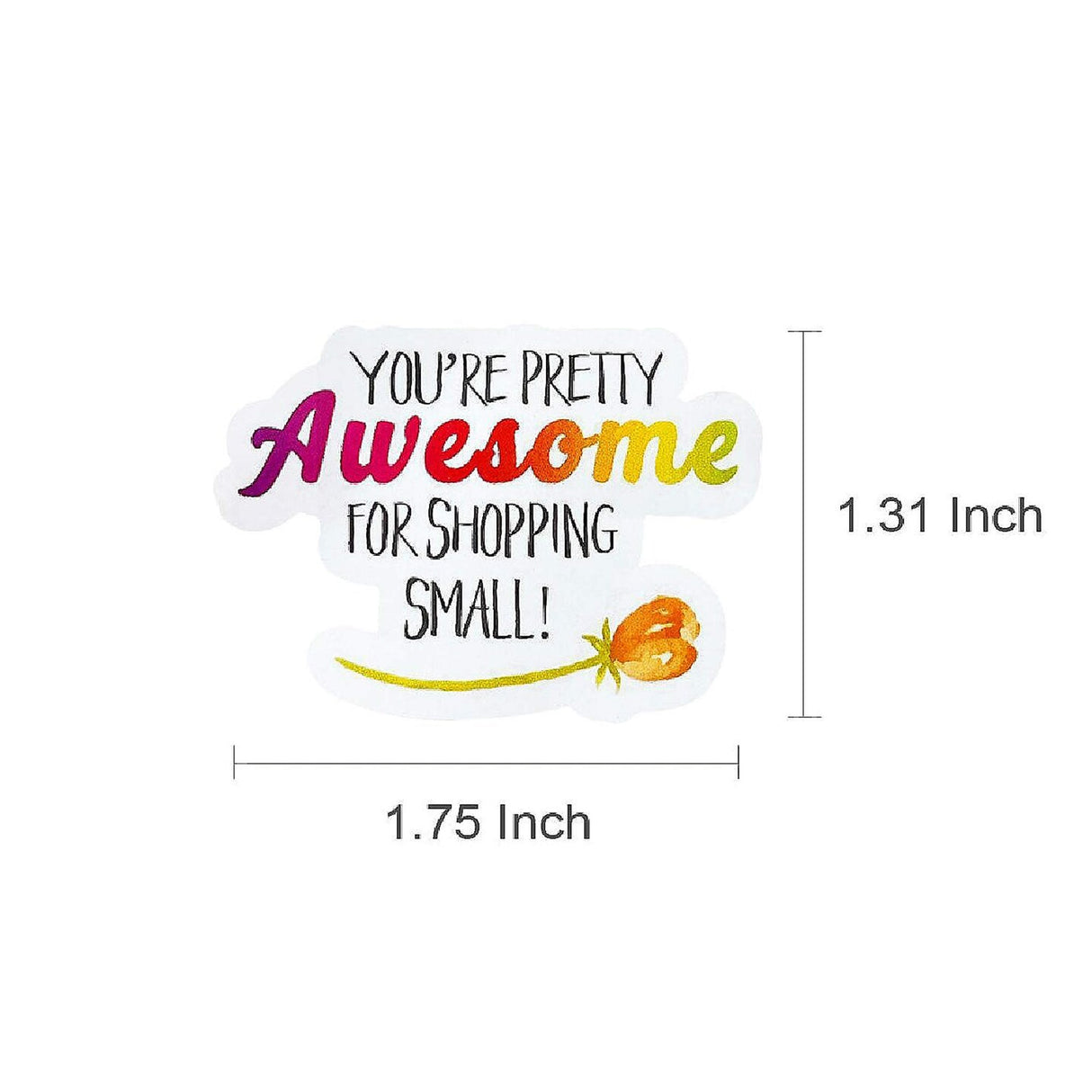 500 Pieces Wrapables Youre Awesome Thank You Stickers Roll 1.5 Inch