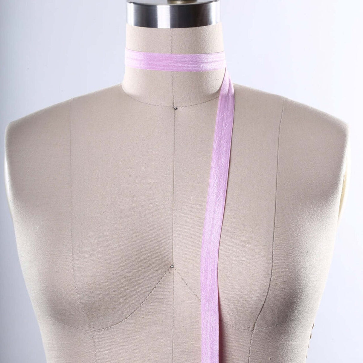 5/8" 3 Yards Baby Pink Fold Over Elastic Trim Soft Stretch Sewing Ribbon