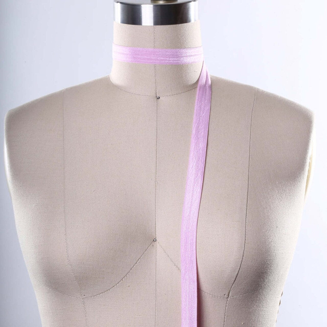 5/8" 3 Yards Baby Pink Fold Over Elastic Trim Soft Stretch Sewing Ribbon