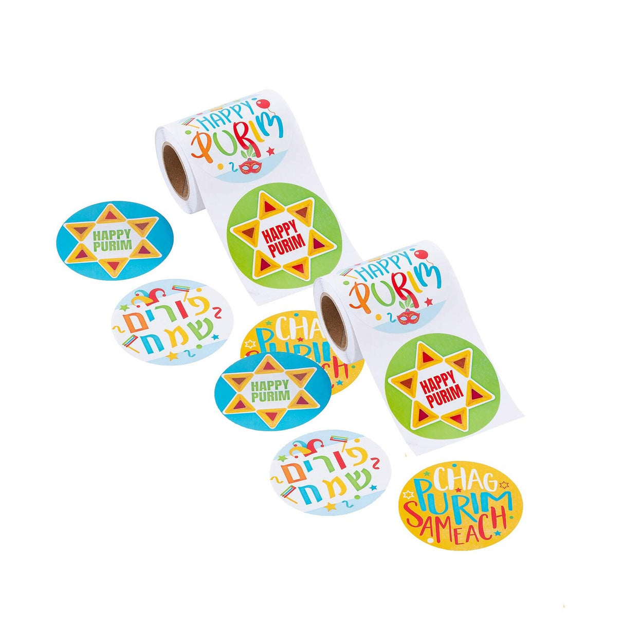 Purim Sticker Roll 100 Pieces