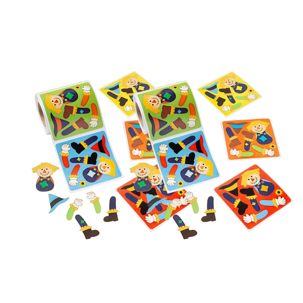 Mini Make-a-Scarecrow Sticker Roll 100 Pc