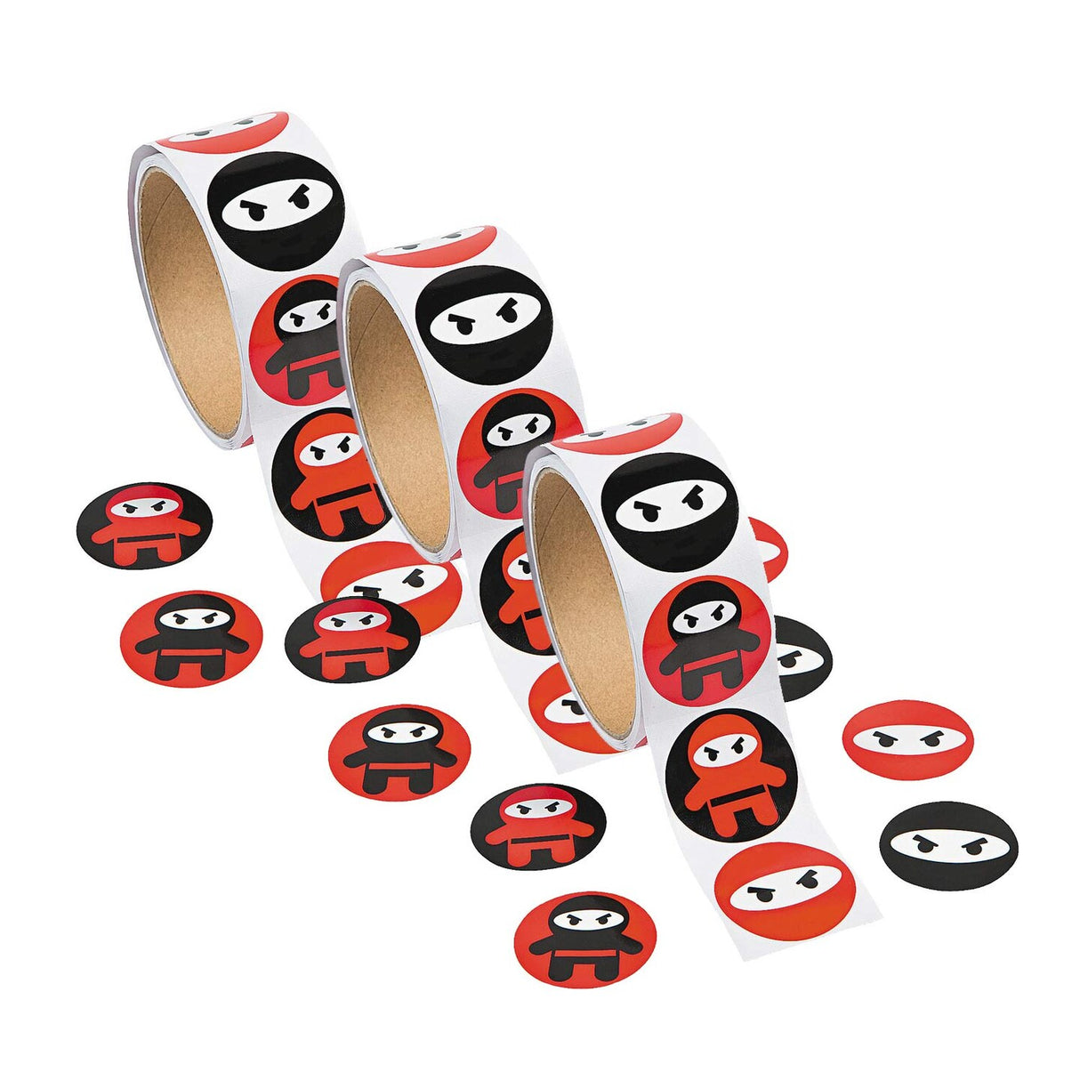 Ninja Sticker Roll 100 Pieces 1 3/4 Inch