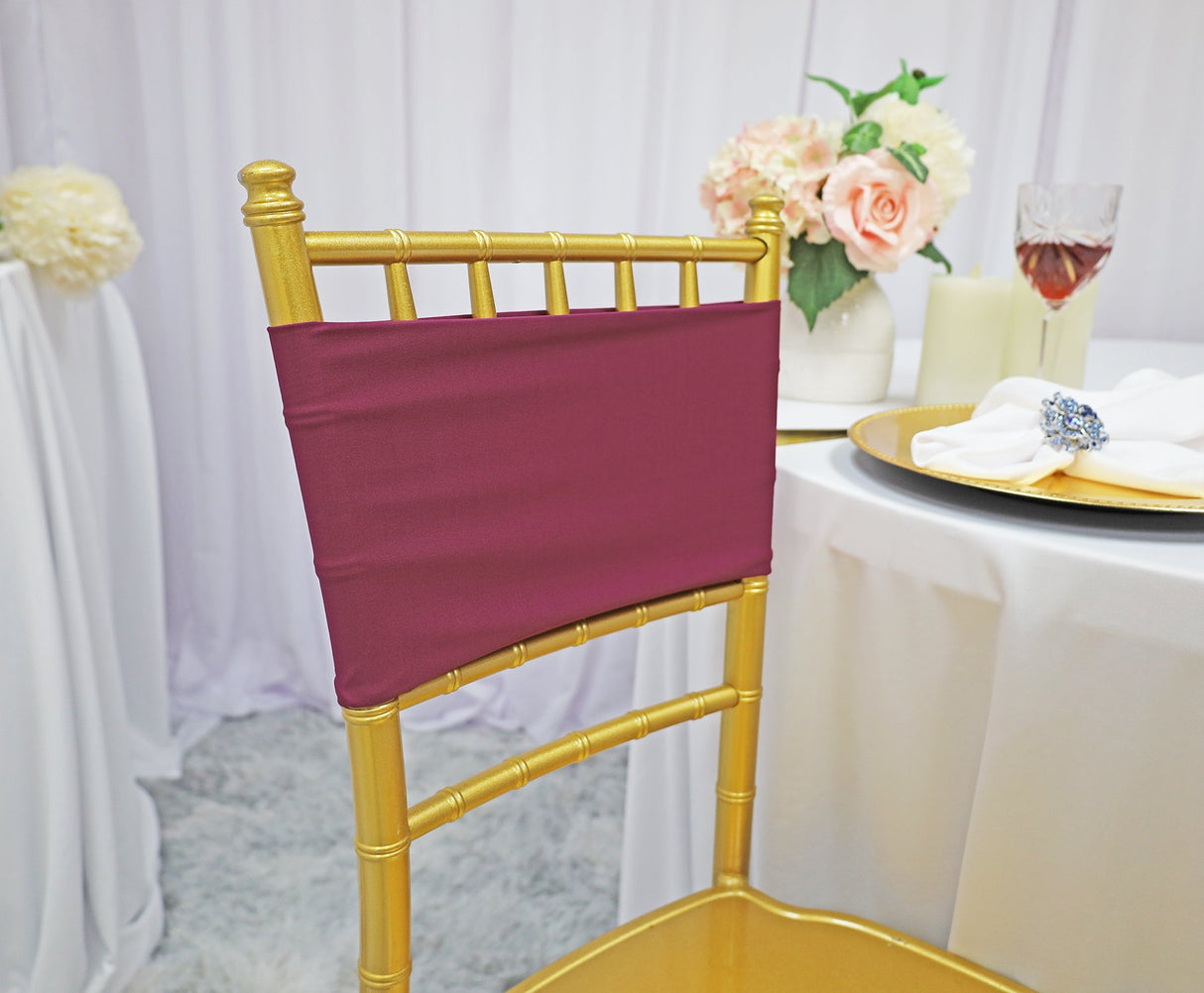 Spandex Chair Bands Sangria 7x13 10pcs/pk