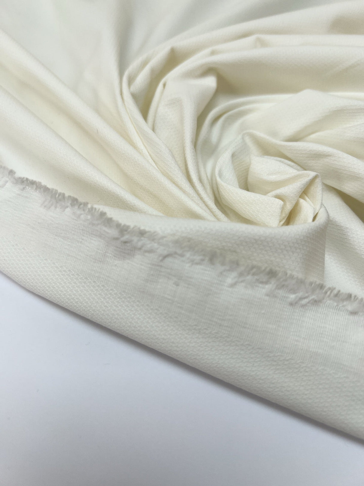 Cotton Polyamide Elastane Woven White