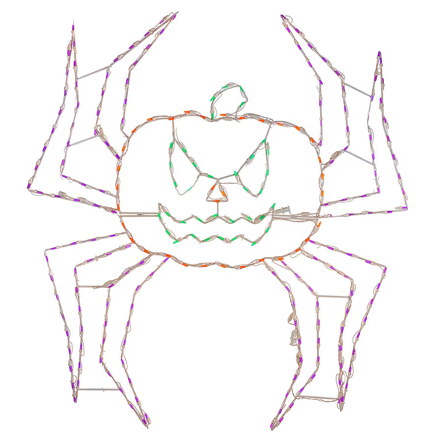 Holidynamics 5.0-ft Lighted Spider Pumpkin Yard Decoration with 240 LEDs