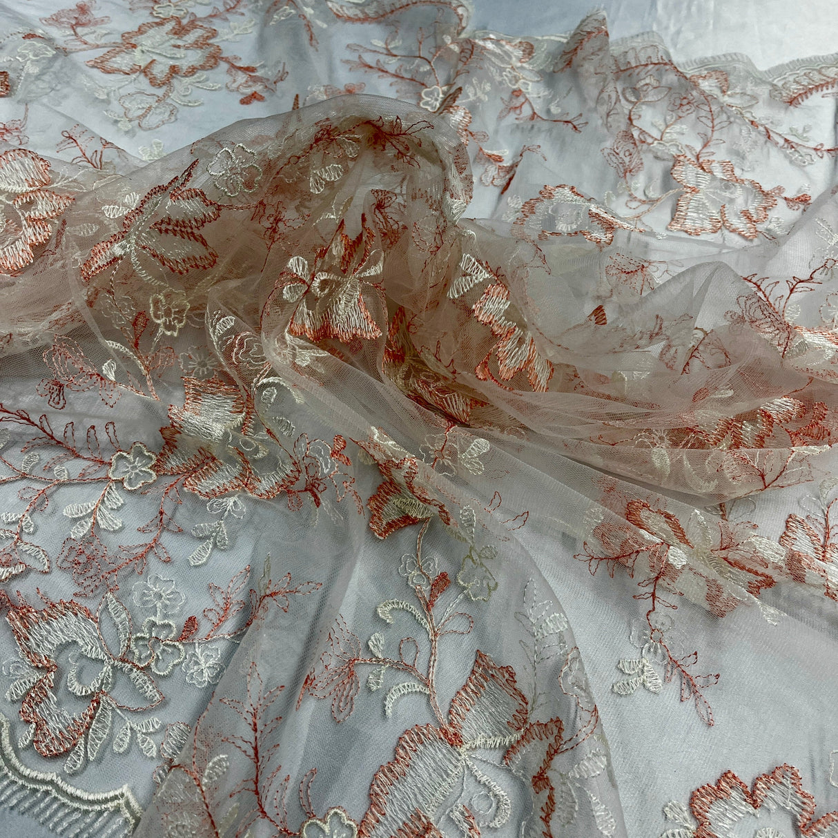 Embroidered Lace Mesh Floral