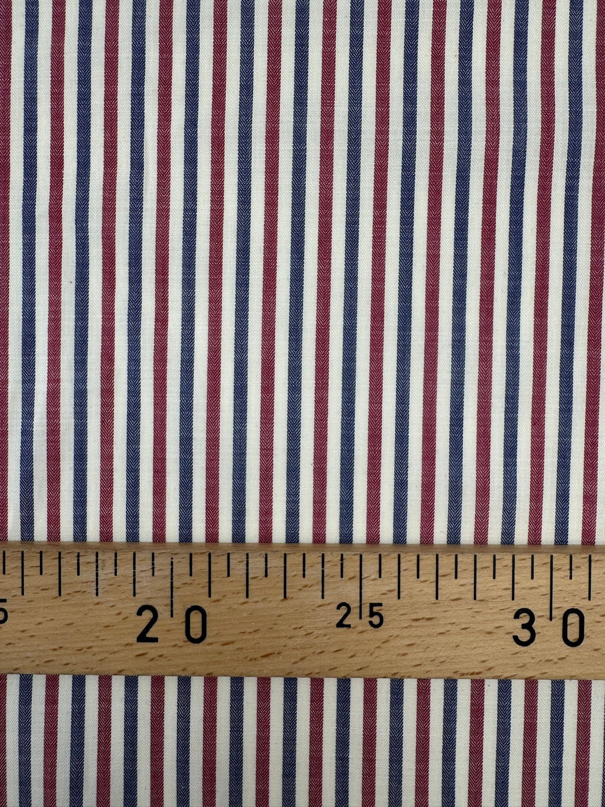 Cotton Twill Fabric Multicolour Stripes Herringbone