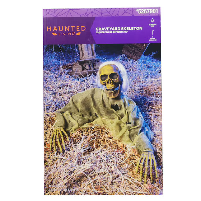 Haunted Living 13-in Freestanding Skeleton Figurine Halloween Decoration