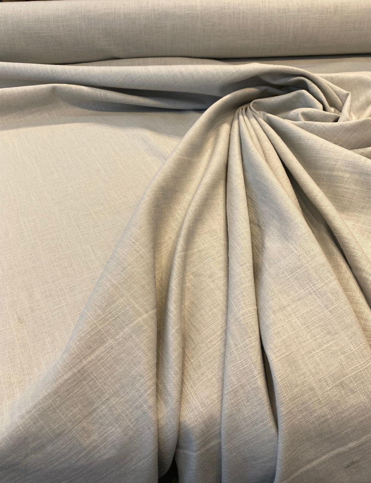 Shoreline Steam Light Gray Linen Fabric - Sand Washed, 55" Width (1 Yard)