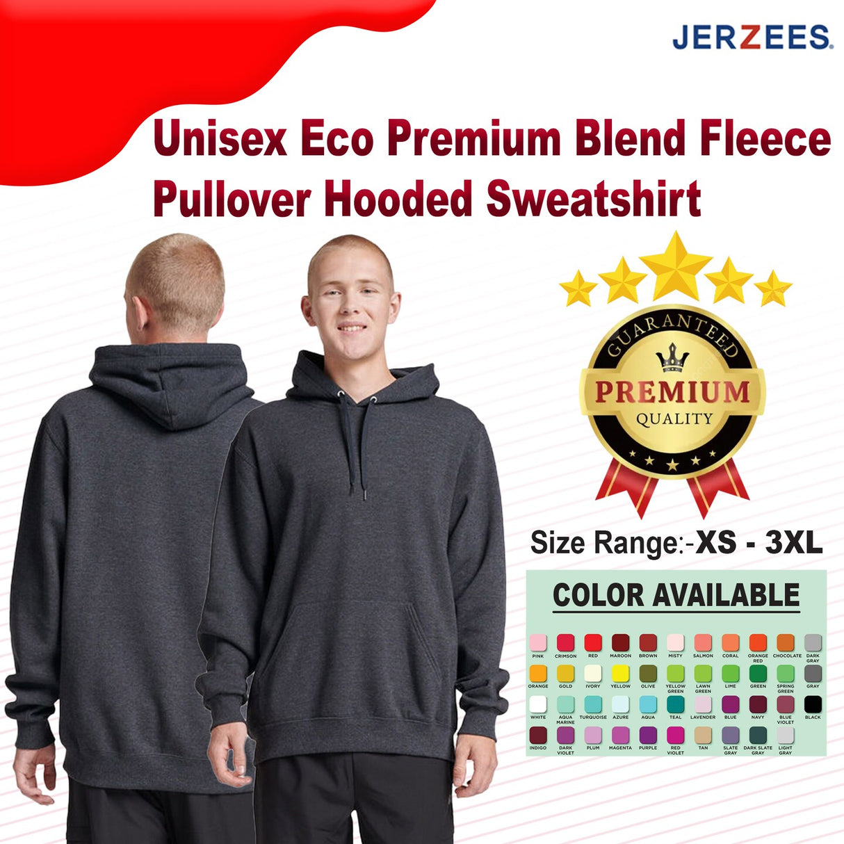 Jerzees® Premium Blend Fleece Pullover Hooded Sweatshirt