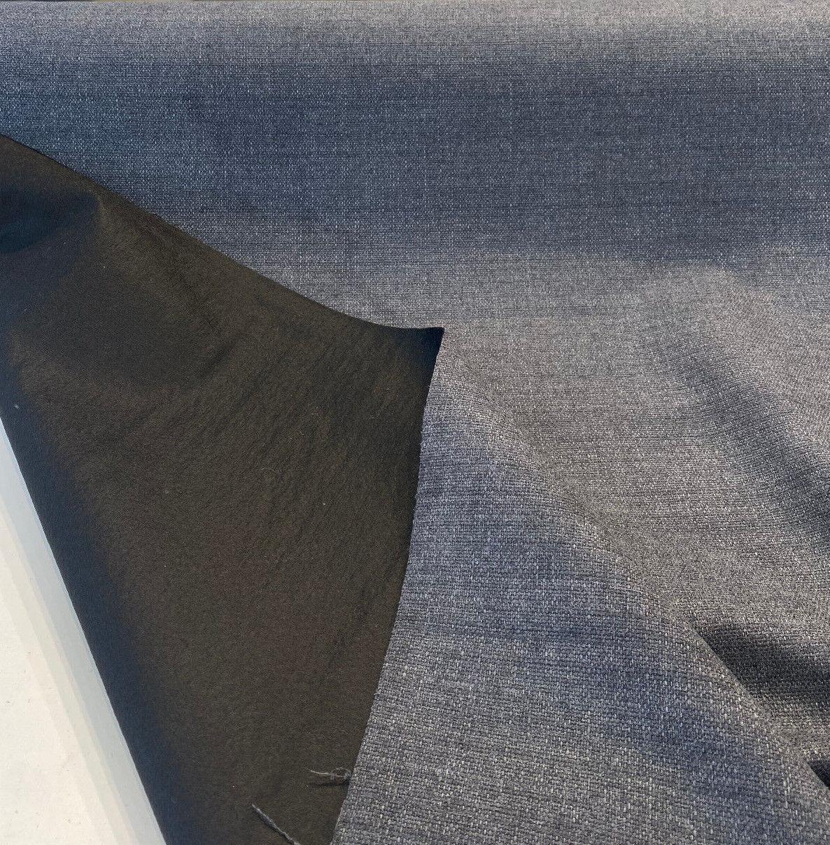 Penelope Chenille Fabric - Charcoal Gray, 55" Width, Railroaded (1 Yard)