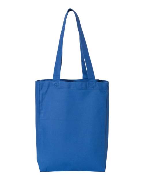 Q-Tees 12L Gusseted Heavy Cotton Canvas Shopping Bag