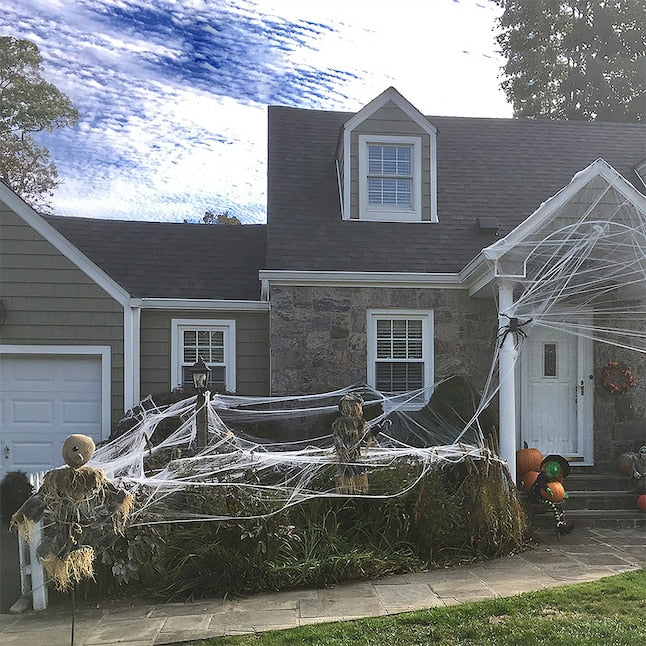 400 Sq Ft Super Stretch Halloween Spider Web Decoration