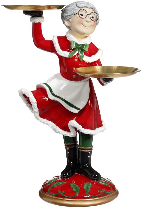 24" Joyful Mrs.Claus with Tray - Mark Roberts